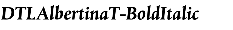 DTLAlbertinaT Bold Italic.otf