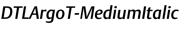 DTLArgoT Medium Italic.otf