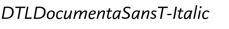 DTLDocumentaSansT Italic.otf