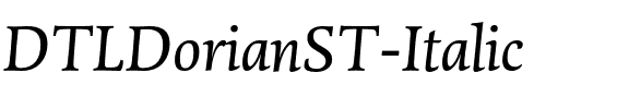 DTLDorianST Italic.otf