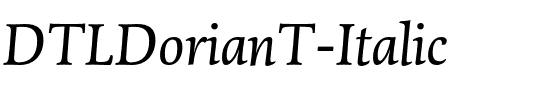 DTLDorianT Italic.otf