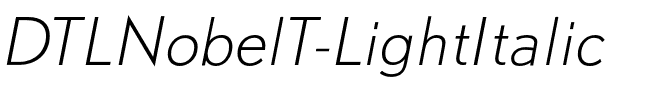 DTLNobelT Light Light Italic.otf