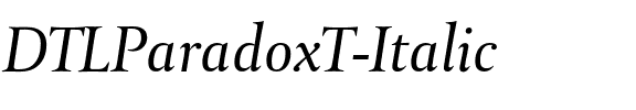 DTLParadoxT Italic.otf