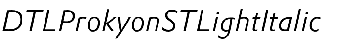 DTLProkyonSTLight Regular.otf