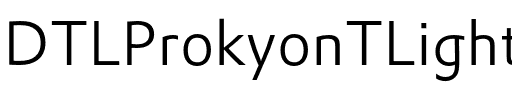 DTLProkyonTLight Regular.otf