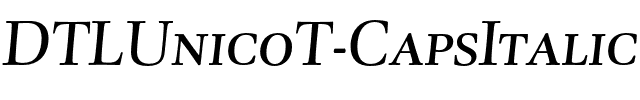 DTLUnicoT Caps Italic.otf