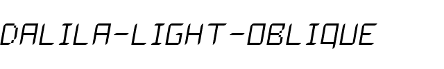Dalila Light Oblique Regular.ttf