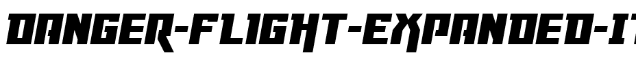 Danger Flight Expanded Italic Expanded Italic.ttf