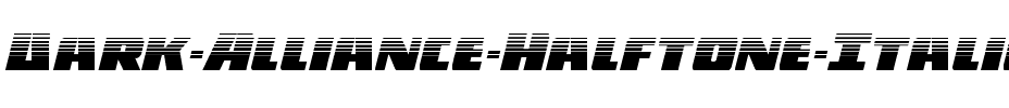 Dark Alliance Halftone Italic Italic.ttf