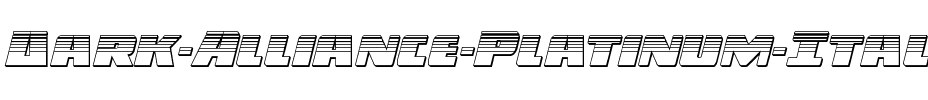 Dark Alliance Platinum Italic Italic.ttf