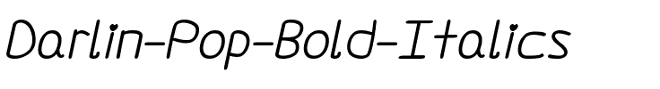Darlin' Pop Bold Italics Regular.ttf