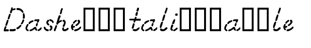 Dashed Italic Sample Regular.ttf