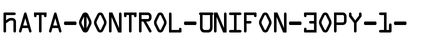 Data Control Unifon Unifon.ttf