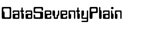 Data Seventy Plain Regular.otf