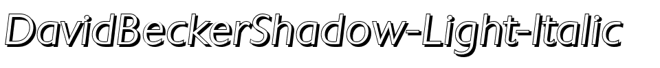DavidBeckerShadow-Light Italic.ttf