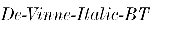 DeVinne BT Italic.ttf