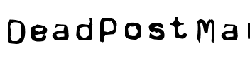 DeadPostMan Envelope.ttf
