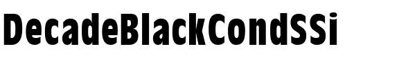 DecadeBlackCondSSi Regular.ttf