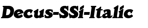 Decus SSi Italic.ttf