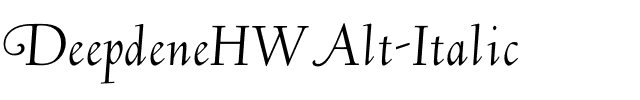 Deepdene HWAlt- Italic.otf