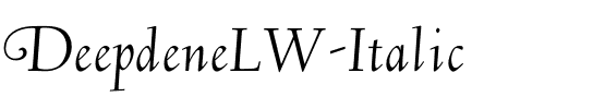 Deepdene LW- Italic.otf