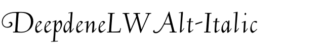 Deepdene LWAlt- Italic.otf