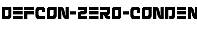 Defcon Zero Condensed Condensed.ttf