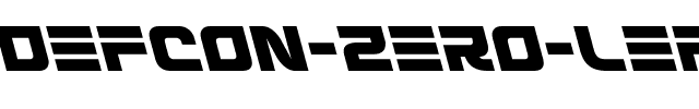 Defcon Zero Leftalic Italic.ttf