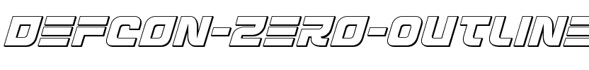 Defcon Zero Outline Italic Outline Italic.ttf