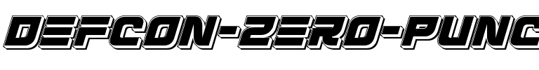 Defcon Zero Punch Italic Italic.ttf