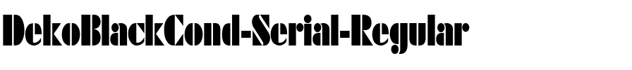 DekoBlackCond-Serial Regular.ttf