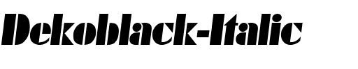Dekoblack-Italic Regular.ttf