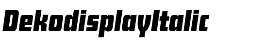 DekodisplayItalic Regular.otf