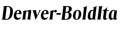 Denver-BoldIta Regular.otf