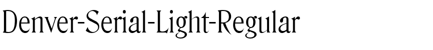 Denver-Serial-Light Regular.ttf