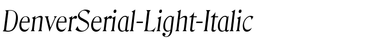 DenverSerial-Light Italic.ttf