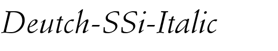 Deutch SSi Italic.ttf