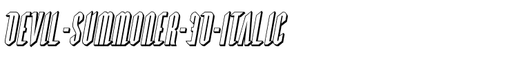 Devil Summoner 3D Italic Italic.ttf