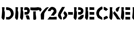Dirty26 Becker Regular.ttf
