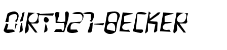 Dirty27 Becker Regular.ttf