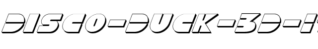 Disco Duck 3D Italic 3D Italic.ttf