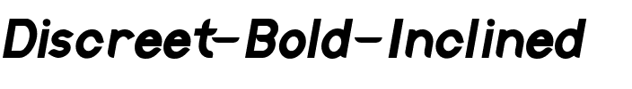 Discreet Bold Inclined.ttf