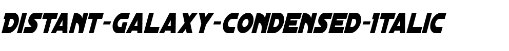 Distant Galaxy Condensed Italic.ttf