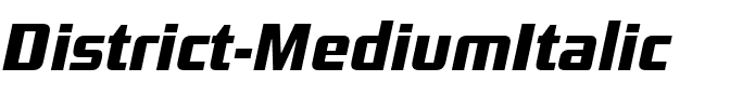 District-MediumItalic Regular.ttf
