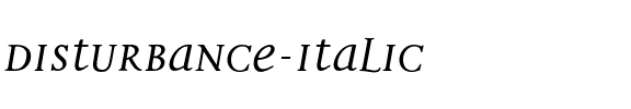 Disturbance Italic.otf