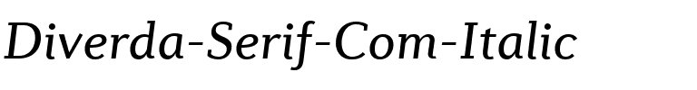 Diverda Serif Com Italic.ttf