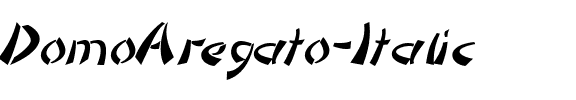 DomoAregato Italic.ttf