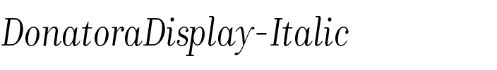 DonatoraDisplay Italic.otf