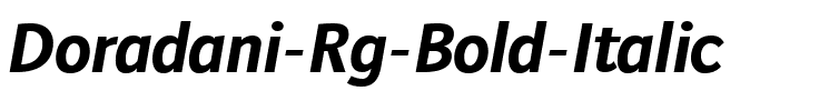 Doradani Rg Bold Italic.ttf