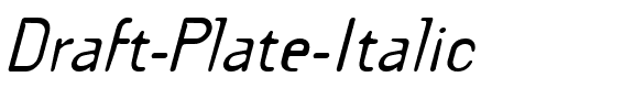 Draft Plate Italic.ttf